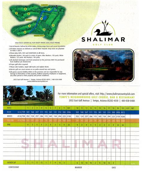 shalimar golf course tempe arizona.